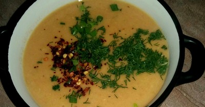 Суп-пюре с плавленым сыром и замороженными овощами