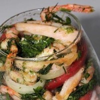 Кальмары с креветками