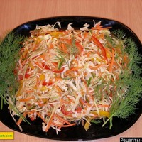 Салат из капусты с болгарским перцем по корейски
