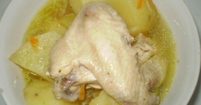 Отварная курятина с картошкой по-башкирски