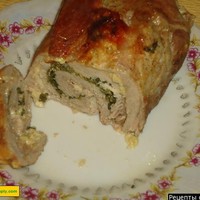 Мясной рулет с сыром