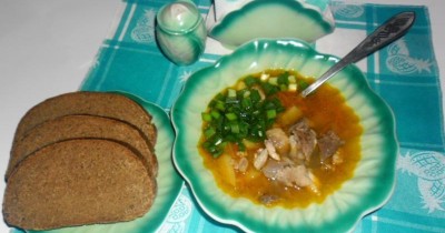 Гречневый суп с мясом и картошкой