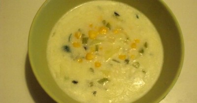 Сливочный суп с кукурузой и картошкой без мяса