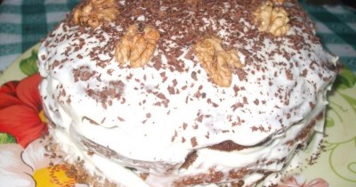 Торт Старый Пень со сметанным кремом
