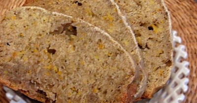 Домашний хлеб из патиссонов с чесноком и имбирем