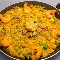 Испанская паэлья с креветками