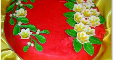 Торт Зимний цветок