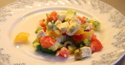 Салат Шопский сладкий перец помидоры