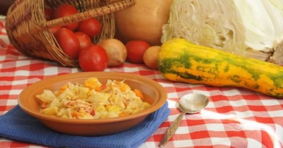 Овощное рагу кабачки с тыквой, картошкой и помидорами