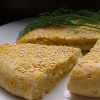 Творожные лепешки с творогом и сыром