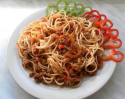 Паста с фаршем и овощами Паста с фаршем и овощами