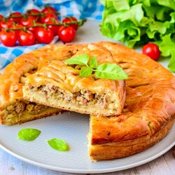 Пирог с капустой на кефире Пирог с капустой на кефире