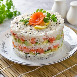 Салат суши торт Салат суши торт