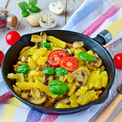 Жареная картошка с грибами Жареная картошка с грибами