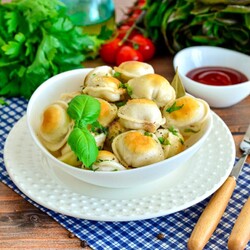 Жареные пельмени Жареные пельмени