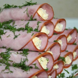 Рулетики из ветчины Рулетики из ветчины