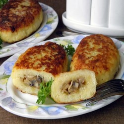 Зразы картофельные с грибами Зразы картофельные с грибами