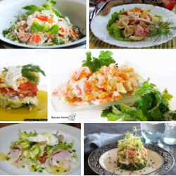 Салат с печенью трески классический Салат с печенью трески классический