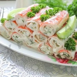 Фаршированные крабовые палочки Фаршированные крабовые палочки