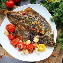 Камбала в духовке Камбала в духовке