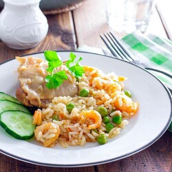 Рис с креветками и овощами Рис с креветками и овощами