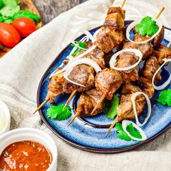 Шашлык в духовке из свинины Шашлык в духовке из свинины