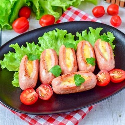 Сосиски с сыром на сковороде Сосиски с сыром на сковороде