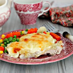 Курица с ананасами и сыром Курица с ананасами и сыром