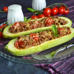 Кабачки фаршированные фаршем Кабачки фаршированные фаршем
