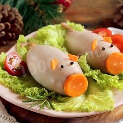 Кальмары с грибами Кальмары с грибами