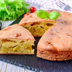 Заливной пирог с картошкой Заливной пирог с картошкой