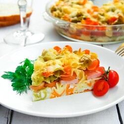 Макароны с сосисками Макароны с сосисками