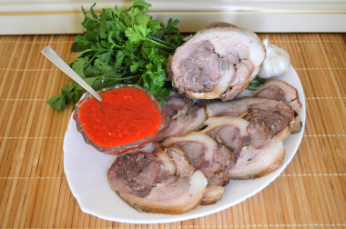 Фотоотчет к рецепту "РУЛЕТ ИЗ ВАРЕНОЙ СВИНОЙ РУЛЬКИ" Фотоотчет к рецепту "РУЛЕТ ИЗ ВАРЕНОЙ СВИНОЙ РУЛЬКИ"