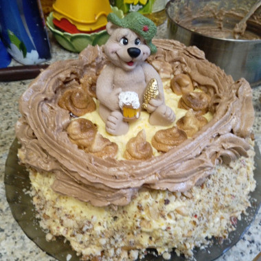 Мой торт Полет. Шоколадная фигурка Мишка-покупная. Мой торт Полет. Шоколадная фигурка Мишка-покупная.