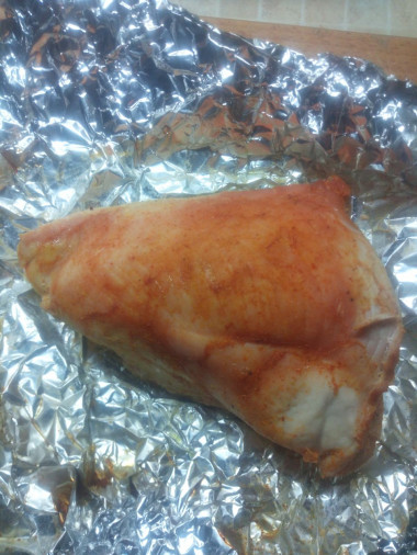 Запекала в фольге. На фото сок уже слит. Запекала в фольге. На фото сок уже слит.