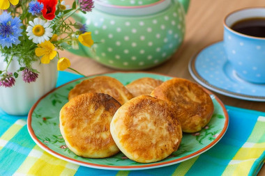 Классические сырники из творога на сковороде Классические сырники из творога на сковороде