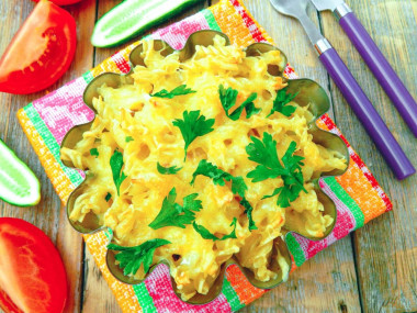 Запеканка с макаронами и сыром в духовке Запеканка с макаронами и сыром в духовке