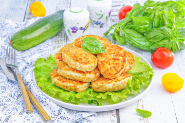 Котлеты из грудки с кабачком Котлеты из грудки с кабачком