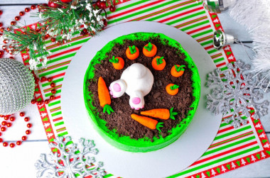 Морковный торт с карамелью Кролик