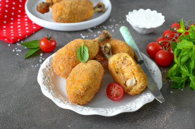 Куриные ножки в картошке - хрустящие крокеты на косточке Куриные ножки в картошке - хрустящие крокеты на косточке