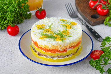 Салат Мимоза со шпротами Салат Мимоза со шпротами