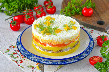 Салат Мимоза со шпротами Салат Мимоза со шпротами