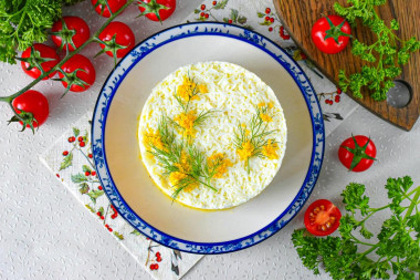 Салат Мимоза со шпротами Салат Мимоза со шпротами