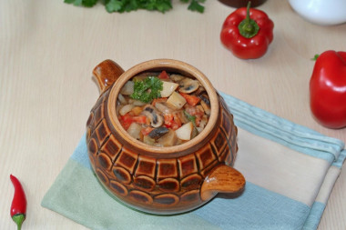 Баклажаны в горшочках в духовке с овощами Баклажаны в горшочках в духовке с овощами