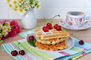 Творожные венские вафли в вафельнице - нежные и хрустящие Творожные венские вафли в вафельнице - нежные и хрустящие