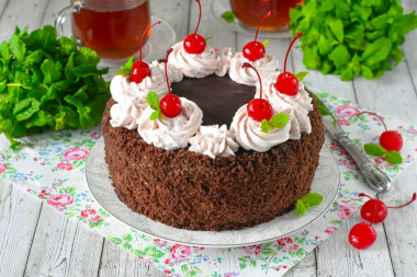 Торт сметанный с вишней Торт сметанный с вишней