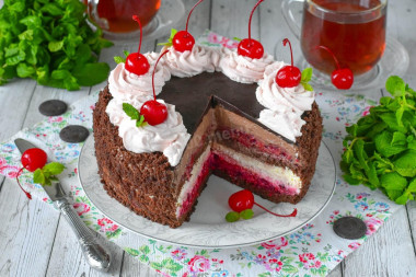 Торт сметанный с вишней Торт сметанный с вишней