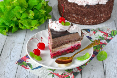 Торт сметанный с вишней Торт сметанный с вишней