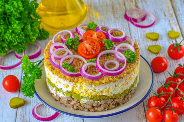 Салат мясной с огурцами и говядиной Салат мясной с огурцами и говядиной