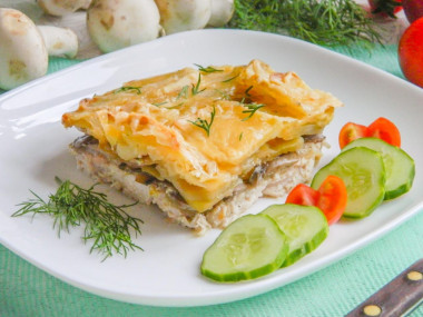 Гратен с курицей и грибами Гратен с курицей и грибами